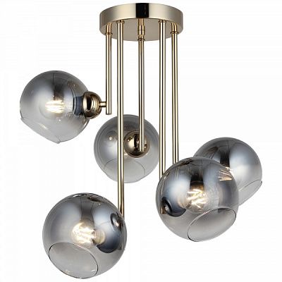 Люстра потолочная Vio Concept by LUCEA Bera 5x40 Вт Е27 золото 1561-80-15 