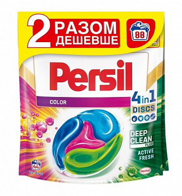 Капсулы для машинной стирки Persil Диски Колор (1+1) 88 шт. 