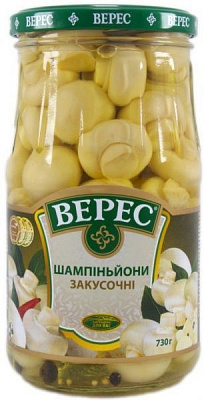 Шампиньоны маринованные Верес закусочные 730 г