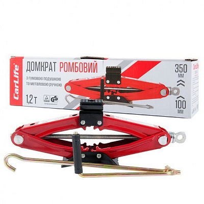 Домкрат механический ромбический CarLife SJ228 1,2 т