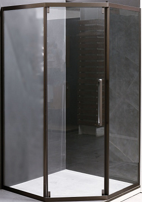 Душевое ограждение Scandispa NARVIK 110x110x200 серый никель 53Z12