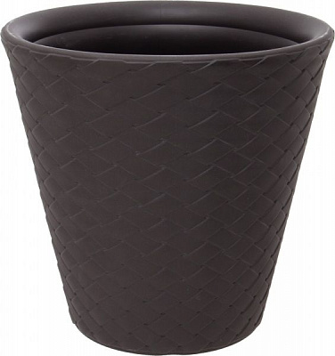 Горшок пластиковый Prosperplast Matuba круглый 12л коричневый (71362-440) 