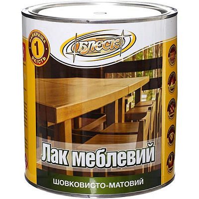 Лак мебельный НЦ Блеск шелковистый мат 2,4 л