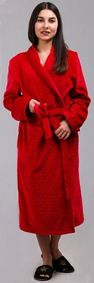 Халат велюровый Cawo Rombo р. 42 красный 
