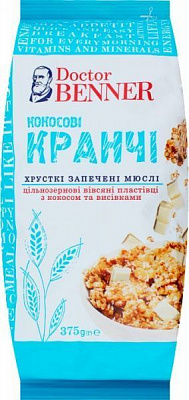 Кранчі Dr. Benner кокосові 375 г (4820132581019)