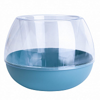 Вазон пластиковый Алеана Сфера круглый 1,3 л сизо-голубой 