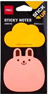 Блоки паперові самоклеючі EA55002 мiкс Хмаринка кольоровi Deli