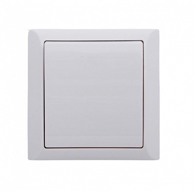 Выключатель одноклавишный UP! (Underprice) без подсветки 10 А 220В белый 2201 WHITE