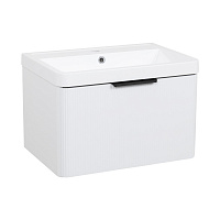 Тумба підвісна Aqua Rodos FROST (WHITE-MATT-PVC) 1 ящик з умивальником Ваr 60 см