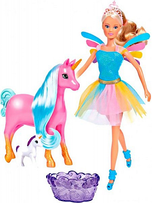 Набор с куклой Simba Steffi & Evi Love Беременная мама-единорог