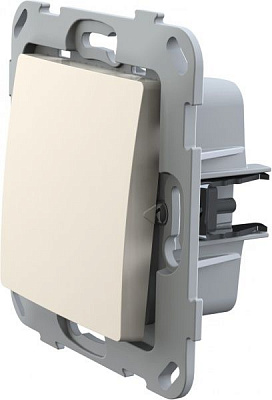 Кнопка дзвінка кнопковий одноклавішний Plank Electrotechnic Classic/Nordic без підсвітки 10 А 250В слонова кістка PLK04111