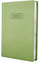 Дневник датированный 2021 Vivella А5 фисташковый Optima O25230-67 