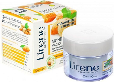 Крем день-ночь Lirene Увлажнение и Питание Миндальное масло 50 мл