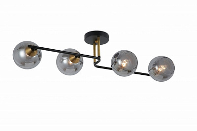 Люстра потолочная Blitz 4x60 Вт E27 черный с золотом 8179-44 