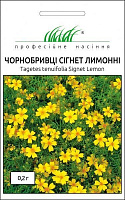 Насіння Професійне насіння чорнобривці дрібноквіткові Сигнет лимонні 0,2 г