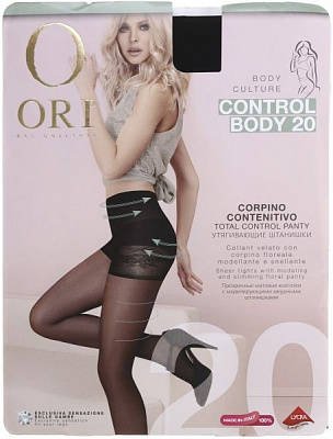 Колготки женские ORI Control Body 20 Den Nero р. 4 черный 1 пар 