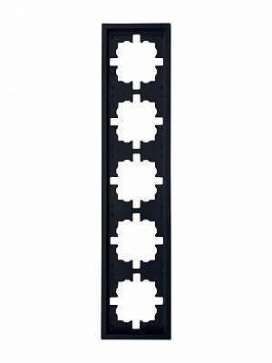 Рамка п'ятимісна HausMark Juna універсальна чорний