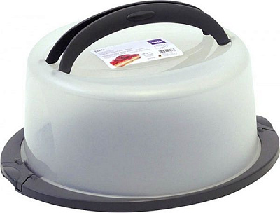 Тортниця з ручкою Deli кругла сіра 38х17 см 12173 Kela