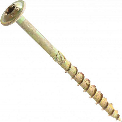 Шуруп конструкционный полукруглая головка ЦЖ 6x80 мм 1 шт. желтый цинк Expert Fix