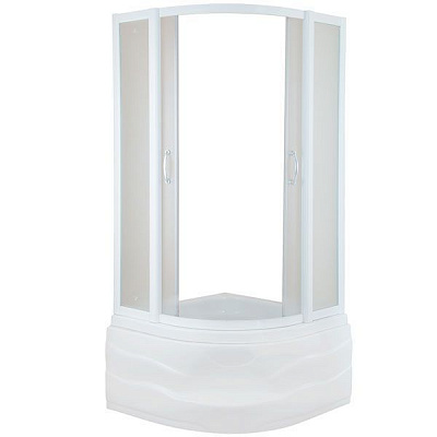 Душевая кабина Korra K-222 900x900x2025 профиль белый, стекло мат.