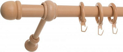 Карниз Gardinia Bona одинарный укомплектованный d28 мм 300 см натуральный 