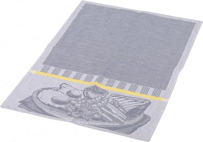 Рушник сніданок 49x70 см Білоруський льон синій