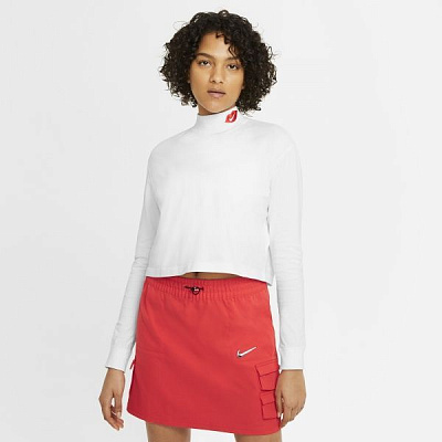 Футболка Nike W NSW TEE LS MOCK LOVE DB9735-100 р.L белый