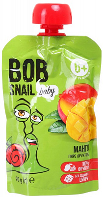 Пюре Baby Bob Snail Манго для дітей від 6 місяців 90 г