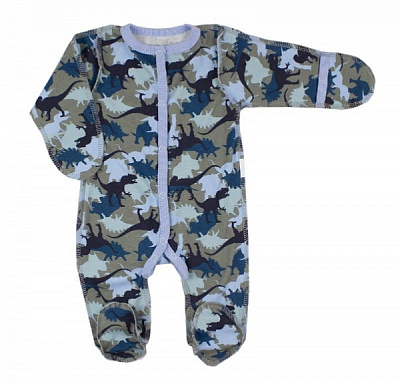 Комбинезон для мальчика Маленькие люди Динозавр р.56 голубой 