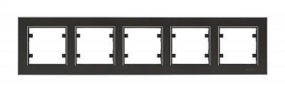 Рамка п'ятимісна Makel Rizz горизонтальна димчастий 88050705