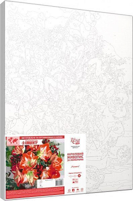 Набір, техніка акриловий живопис за номерами Flowers 35х45 см Rosa Start