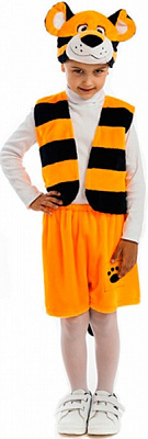 Костюм карнавальный КАРНАВАЛІЯ Тигренок р.122 оранжевый с черным 88055 