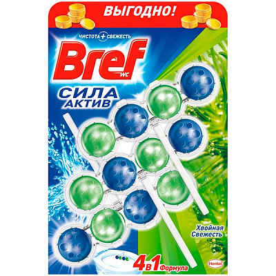 Гігієнічний блок для унітазу Bref Power-Aktiv Хвойна Свіжість 153 г