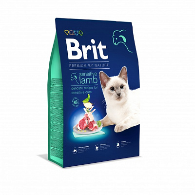 Корм сухий Brit Premium сенсітів з ягням 8 кг