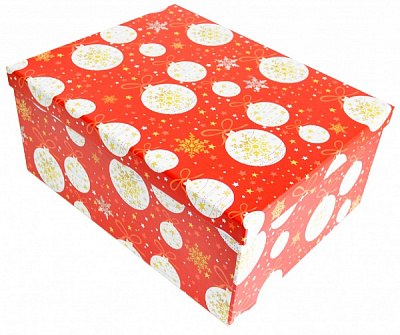 Коробка подарочная новогодние украшения 23х16.5 см 1110212703