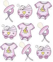Набір декоративних елементів Дитячий 2 рожевий 216930208 9 шт. Knorr Prandell