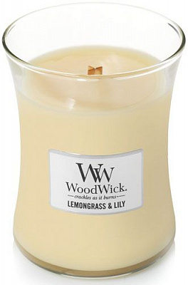 Свічка ароматична Woodwick Medium Lemongrass and Lily 275 г