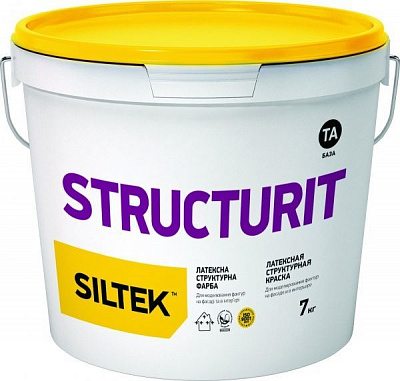 Краска структурная латексная Siltek Structurit (ТА) 7кг 