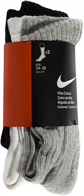 Носки NIKE CUSHIONED SX4508-965-S р.34-38 разноцветный 3 шт.