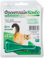 Препарат Frontline для котів Комбо Спот 1х0,5 мл (за 1 п-тку 1,34мл, 3 в уп.) 159916
