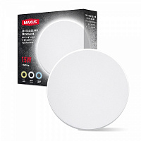 Світильник світлодіодний Maxus 15 Вт білий матовий 3000/4200/6500 К 1-MWL-15W-WHC 