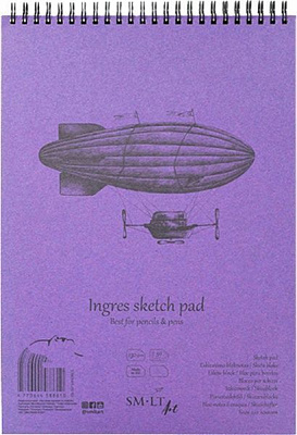 Альбом для эскизов на спирали AUTHENTIC 5EB-25TS/INGRE A5 см 130 г/м² 25 листов Smiltainis