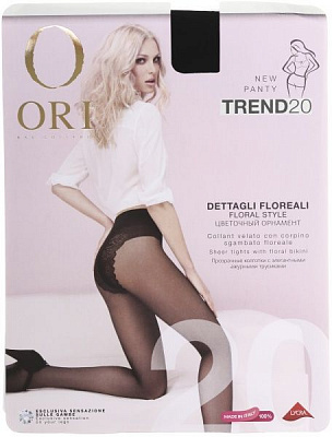 Колготки женские ORI Trend 20 Den Nero р. 3 черный 1 пар 