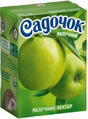 Нектар Садочок Яблочный 0,2л 