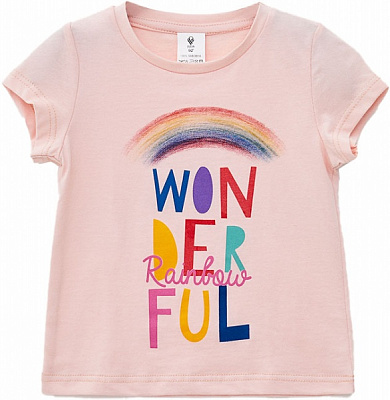 Футболка для дівчаток Роза р.92 пудра 201018