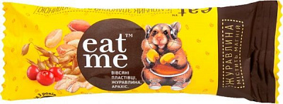 Конфета Eat me овсяных хлопьев, клюквы, арахис в глазури 30 г 