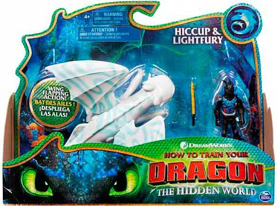Ігровий набір Spin Master «Як приборкати дракона 3»: дракон Денна Фурія в бойовому забарвленні і Іккінг
