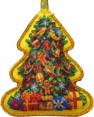 Подвеска фетровая Елка игрушки 8,5 см