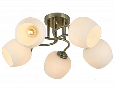 Люстра Miorro Colibrì металл/стекло 5x40 Вт E27 бронза 51-311-028