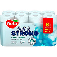 Паперові рушники Ruta Soft Strong тришаровий 8 шт.